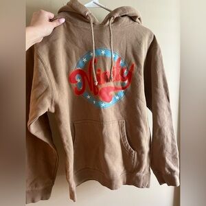 NFINITY Brown Hoodie with Red & Light Blue Logo